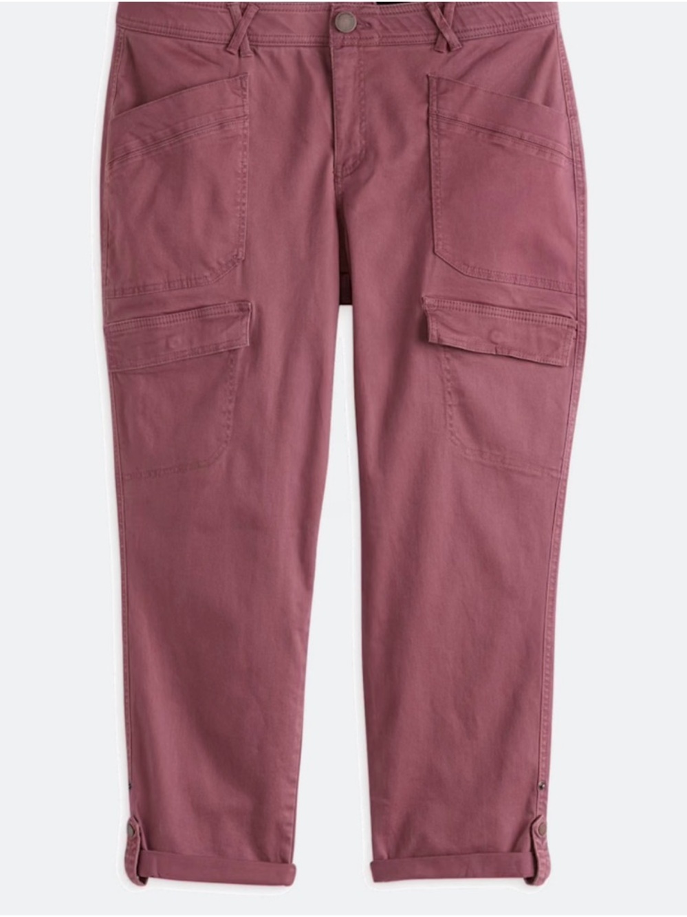 Democracy Ab Solution 
Rose-Mauve Cropped Cargo Pants